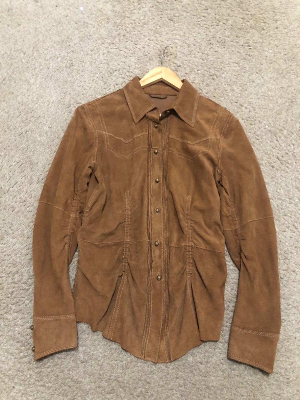 VIOLA G Vintage Leather Shirt/Jacket Size M - Picture 4 of 10